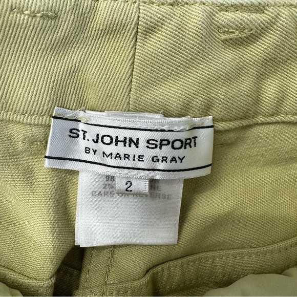 St John Sport By Marie Gray Womens Bootcut Denim Vintage Jeans Green 2 High Rise - Picture 5 of 10